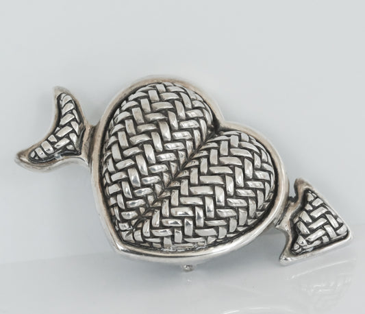 Kieselstein Cord Sterling Arrow and Heart Belt Buckle - Premium Belt Buckle from All The Best Vintage - Just $595! Shop now at All The Best Vintage
