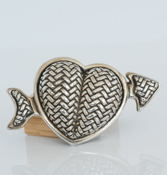 Kieselstein Cord Sterling Arrow and Heart Belt Buckle - Premium Belt Buckle from All The Best Vintage - Just $595! Shop now at All The Best Vintage