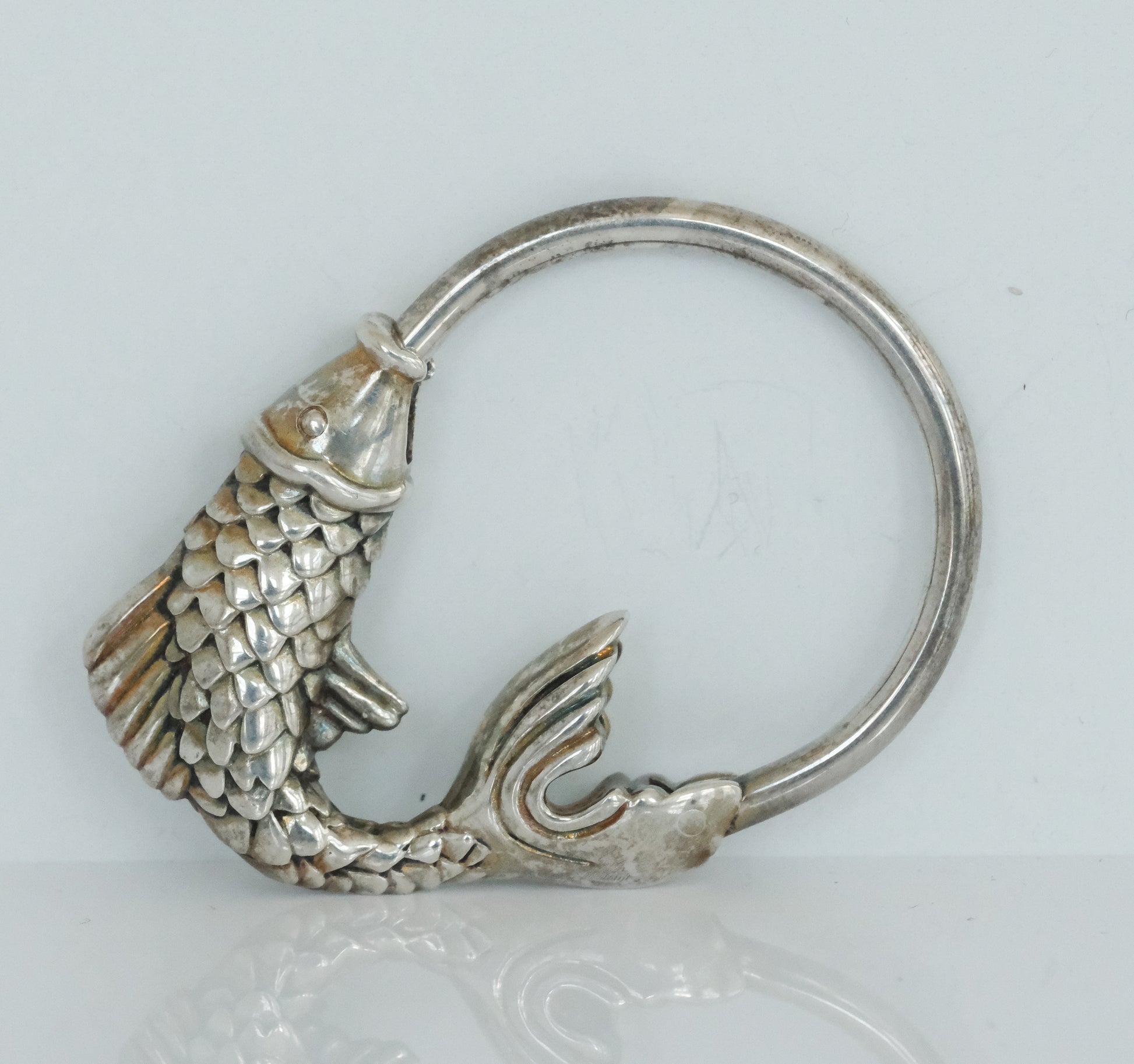 Tiffany and Co Sterling Silver Fish Key Ring - Premium Fish from All The Best Vintage - Just $435! Shop now at All The Best Vintage