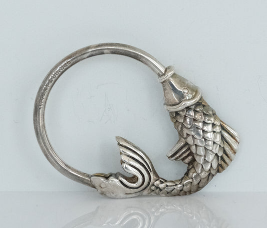 Tiffany and Co Sterling Silver Fish Key Ring - Premium Fish from All The Best Vintage - Just $435! Shop now at All The Best Vintage
