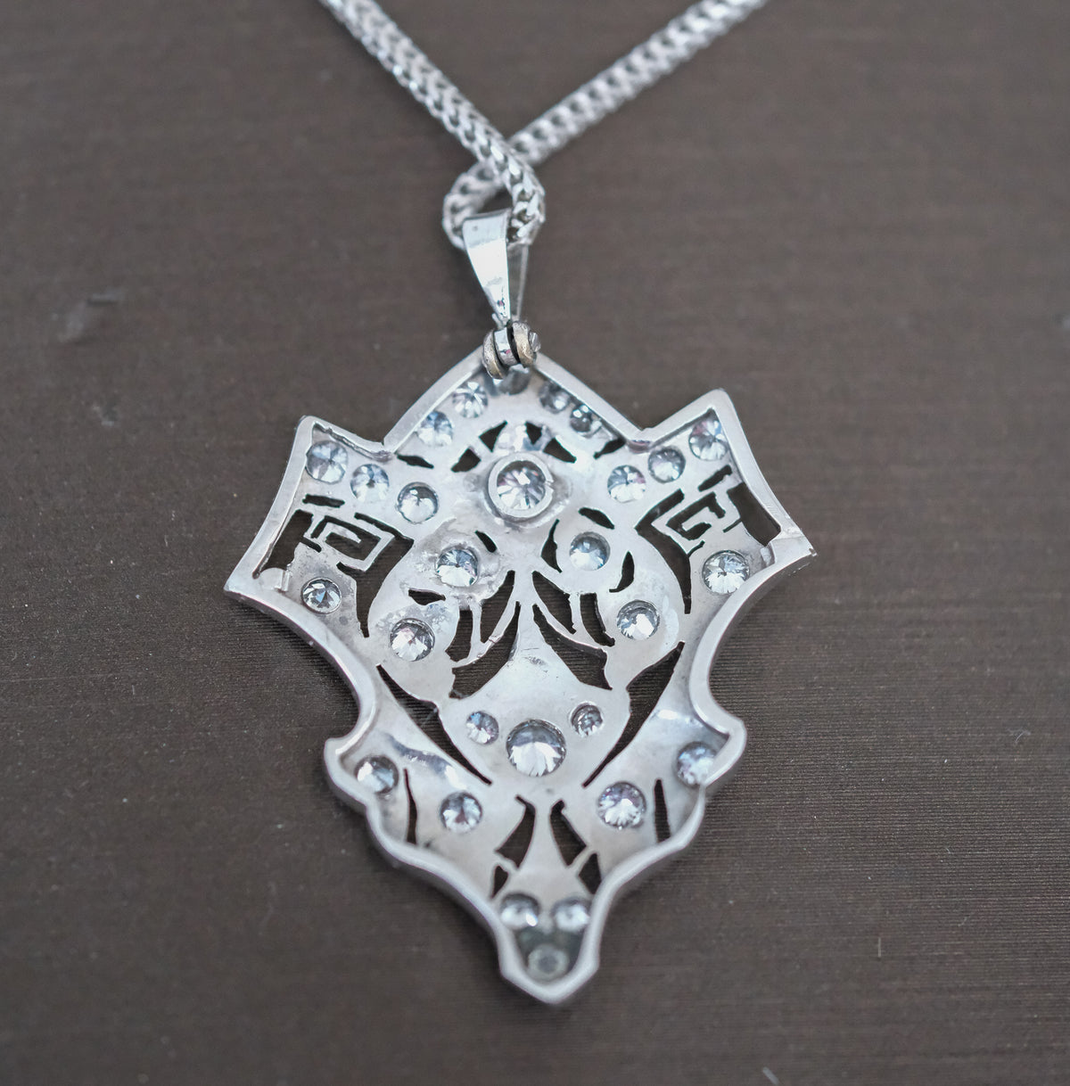 18K White Gold Georgian Diamond Pendant, 14K Chain - Premium  from All The Best Vintage - Just $3295! Shop now at All The Best Vintage