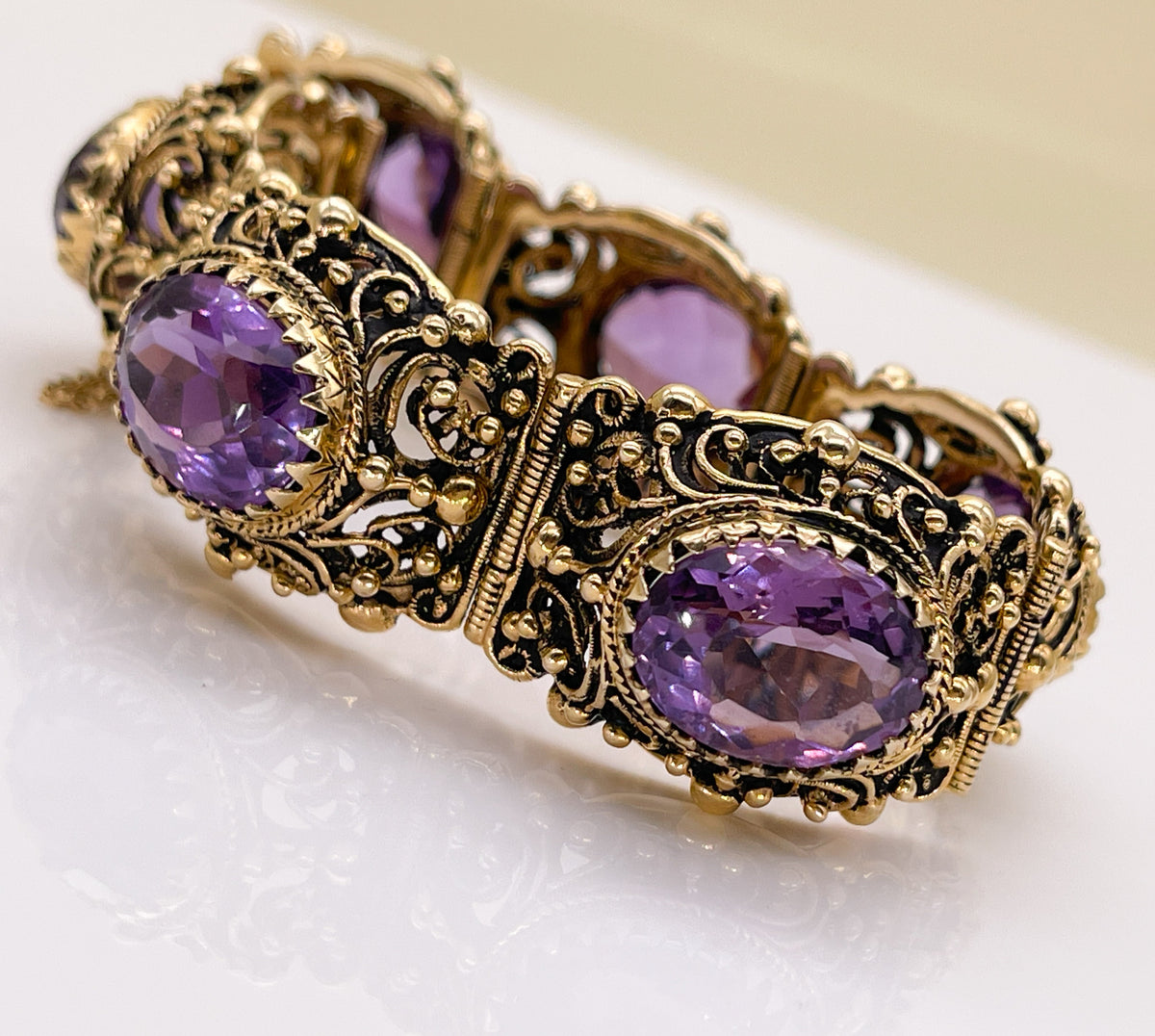 Vintage Amethyst Amethyst Bracelet - Premium Bracelet from All The Best Vintage - Just $5900! Shop now at All The Best Vintage