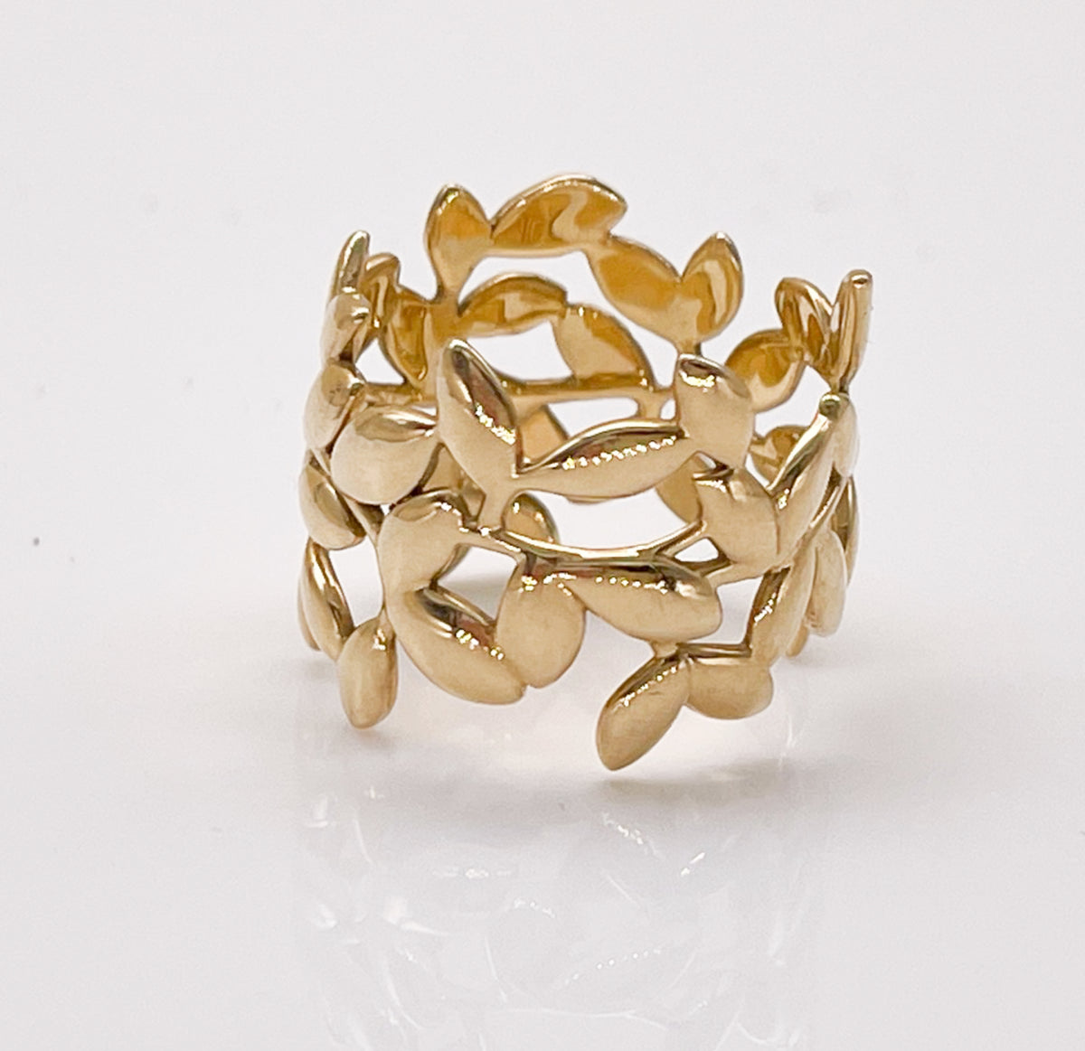 Anello Tiffany &amp; Co Paloma Picasso in foglia d'ulivo 18 carati