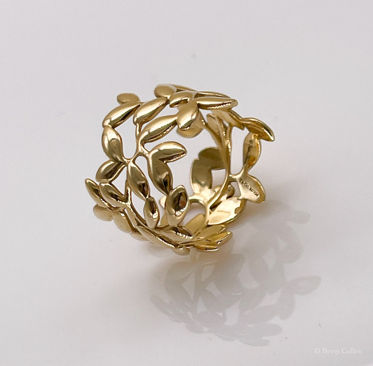 Anello Tiffany &amp; Co Paloma Picasso in foglia d'ulivo 18 carati