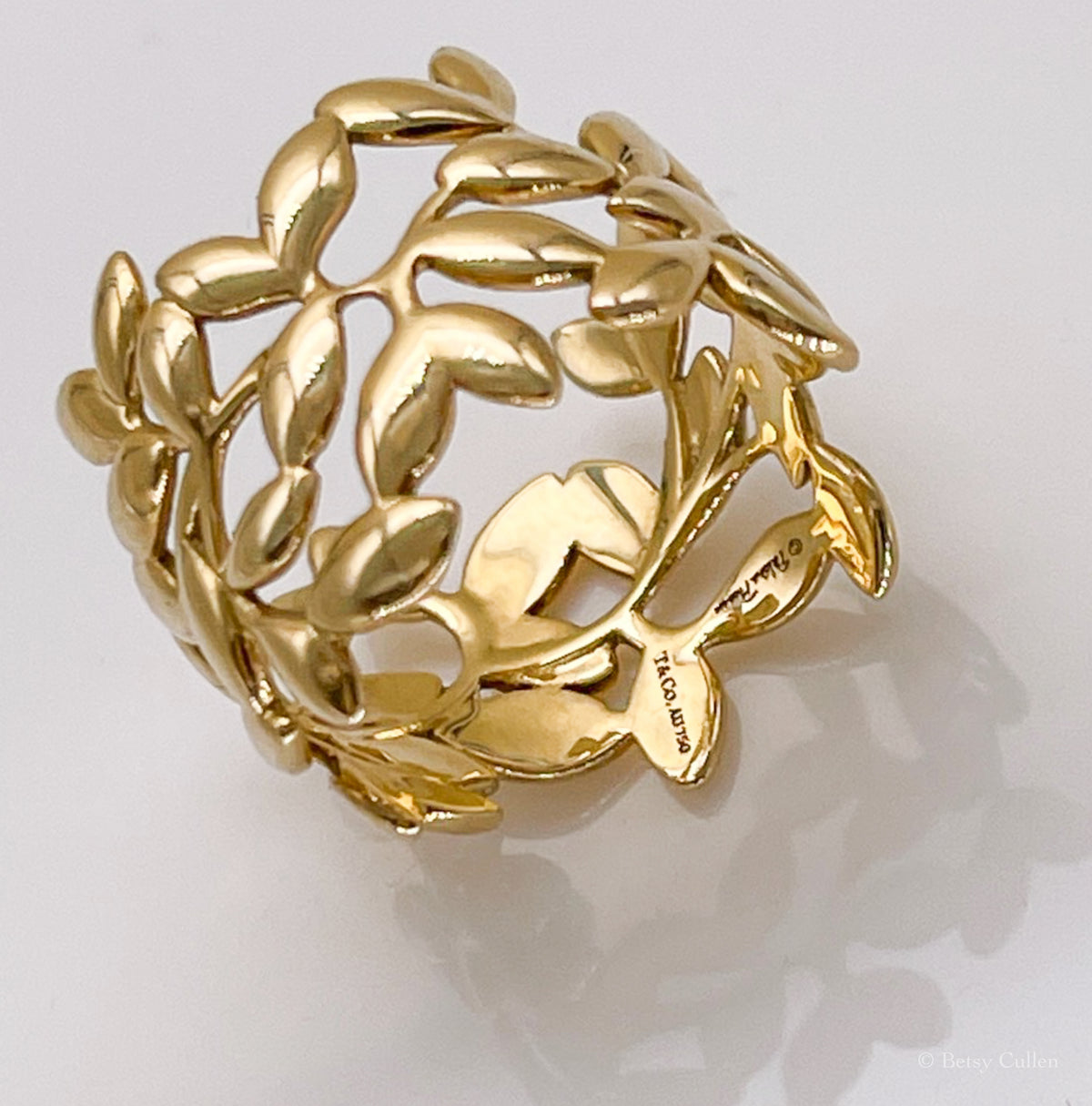 Anello Tiffany &amp; Co Paloma Picasso in foglia d'ulivo 18 carati