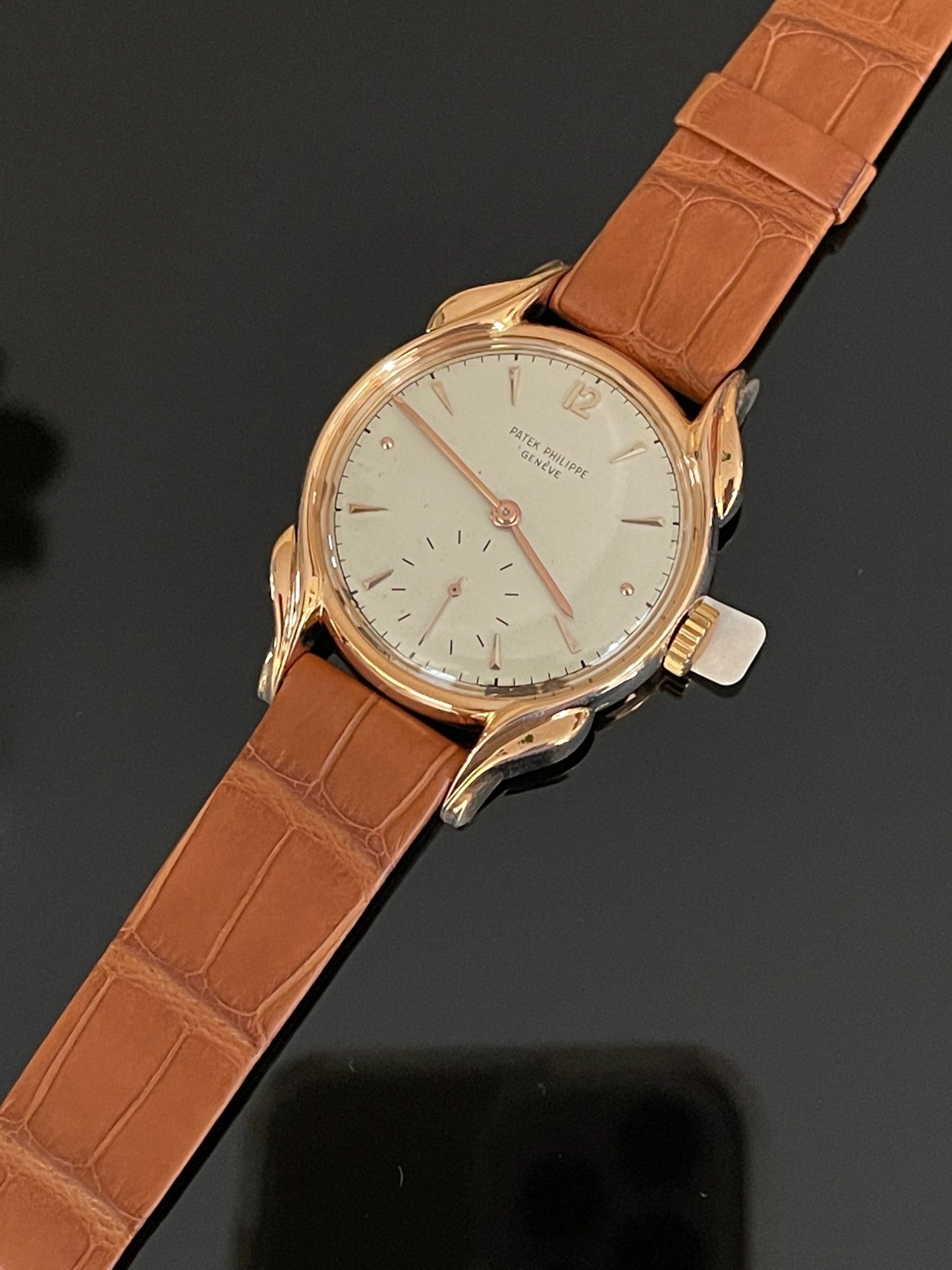 Patek Philippe Calatrava Flame Lug Manual Watch, Circa 1940's - 1950's - Premium watch from All The Best Vintage - Just $1! Shop now at All The Best Vintage