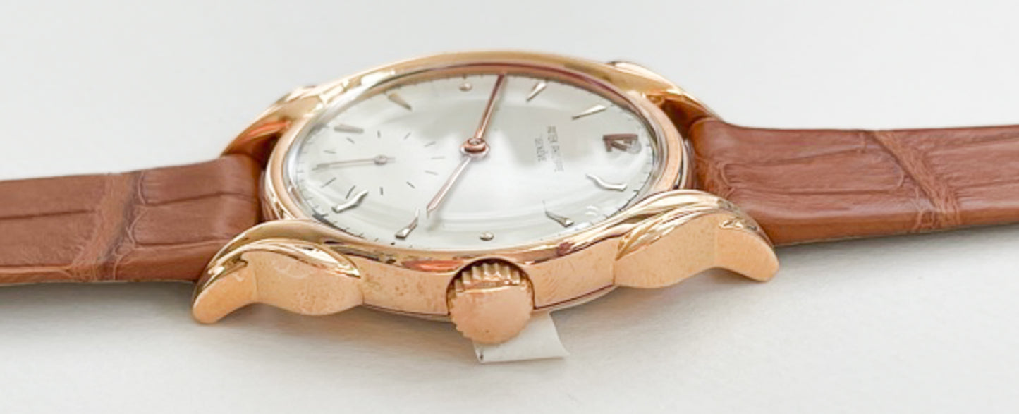 Patek Philippe Calatrava Flame Lug Manual Watch, Circa 1940's - 1950's - Premium watch from All The Best Vintage - Just $1! Shop now at All The Best Vintage