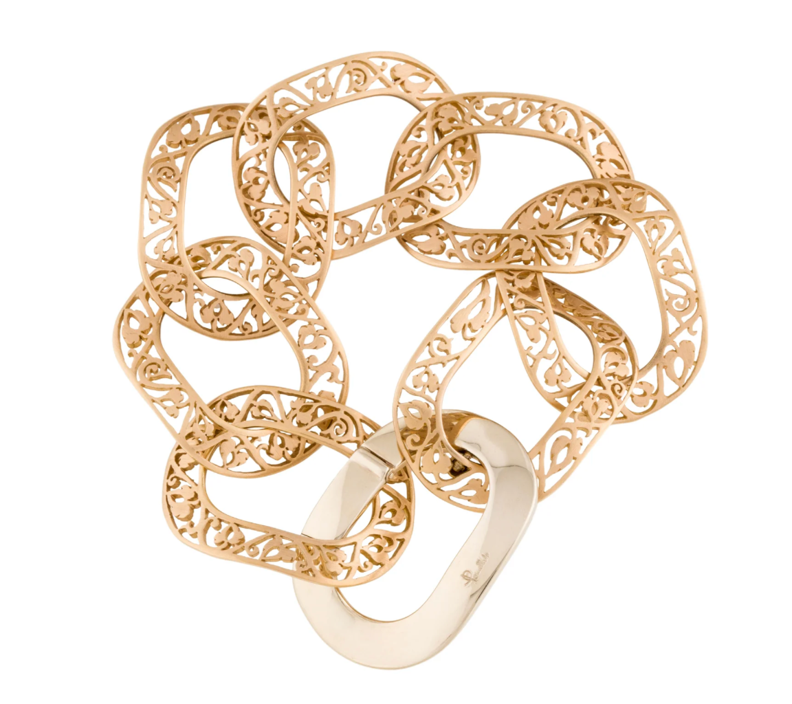 Pomellato 18K Gold Oval Arabesque Link Bracelet - Premium Bracelet from All The Best Vintage - Just $7695! Shop now at All The Best Vintage