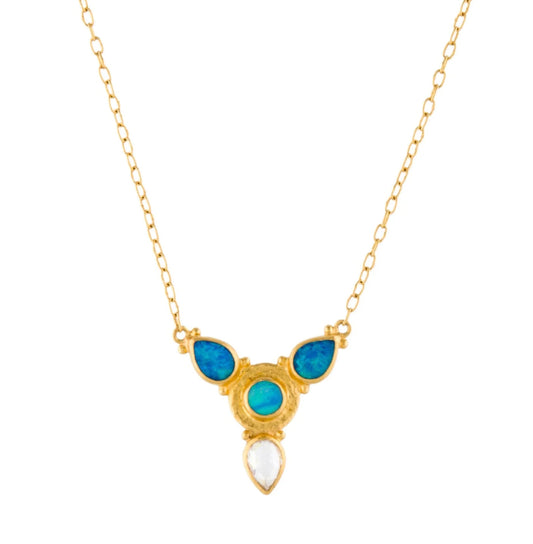 Gurhan 24K Opal and Diamond Necklace - Premium Necklace from All The Best Vintage - Just $6400! Shop now at All The Best Vintage