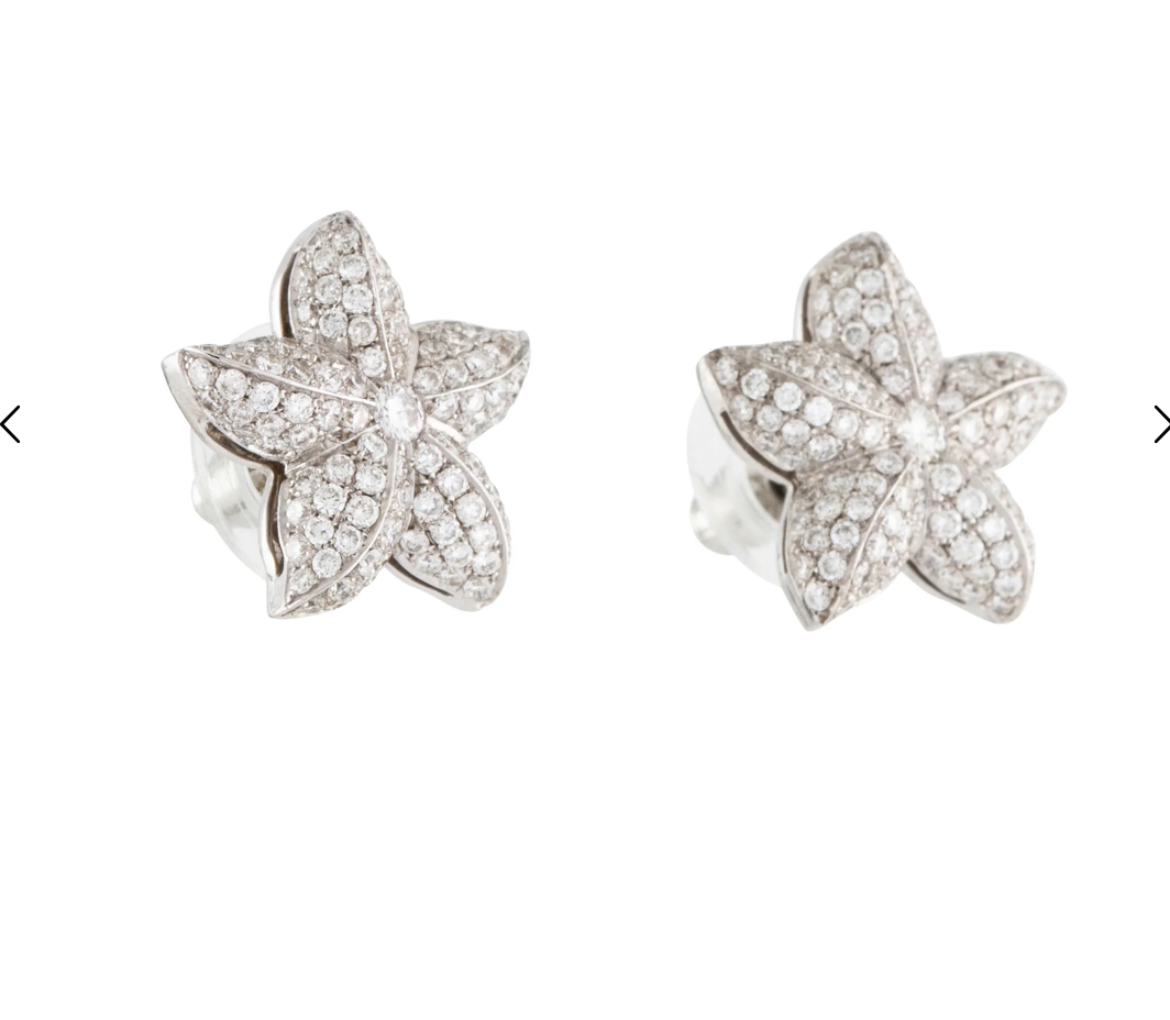 Vintage 18K White Gold Diamond Starfish Earrings - Premium Earrings from All The Best Vintage - Just $4995! Shop now at All The Best Vintage