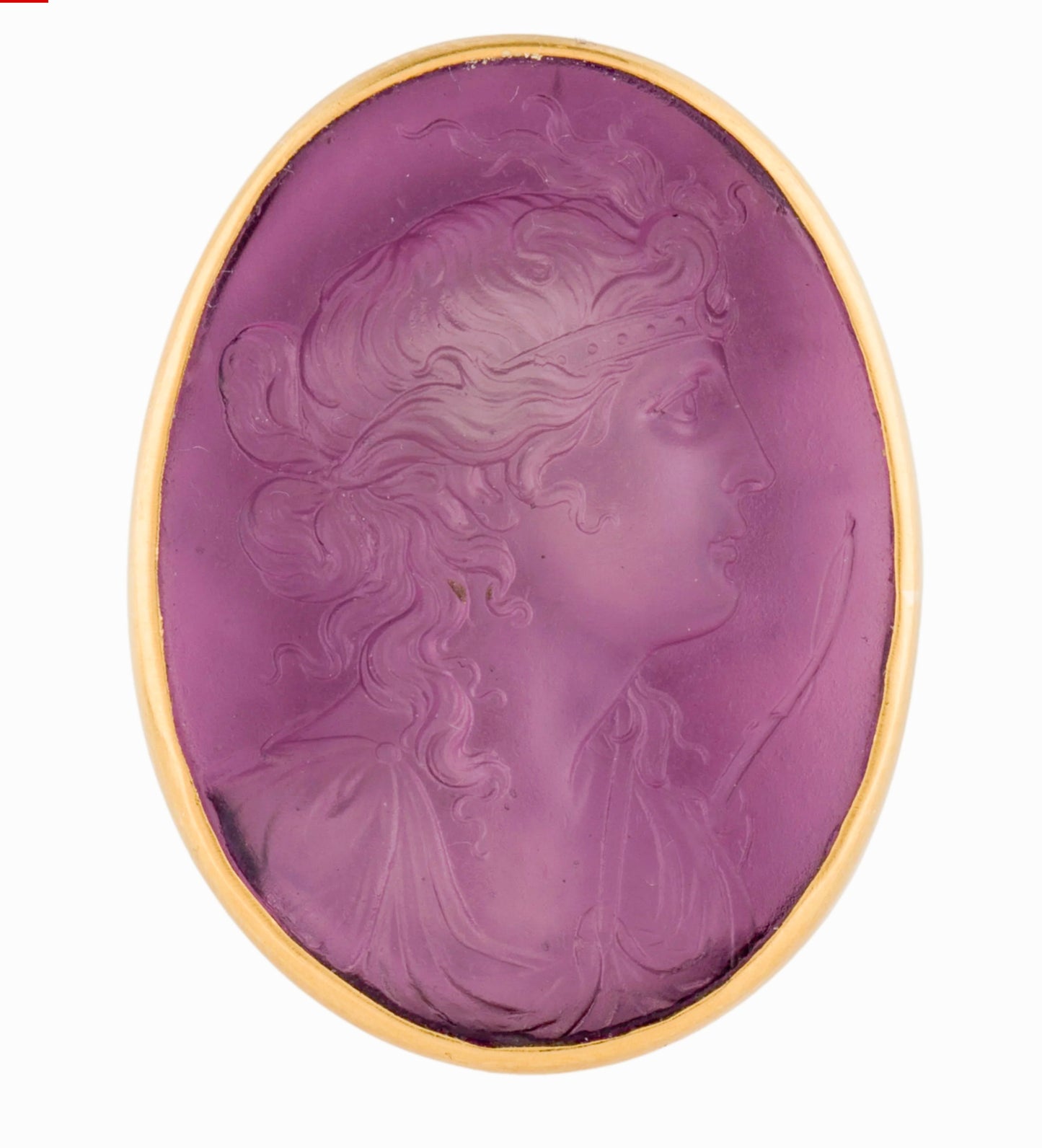 Gabriella Kiss 18K Yellow Gold Amethyst Intaglio Ring