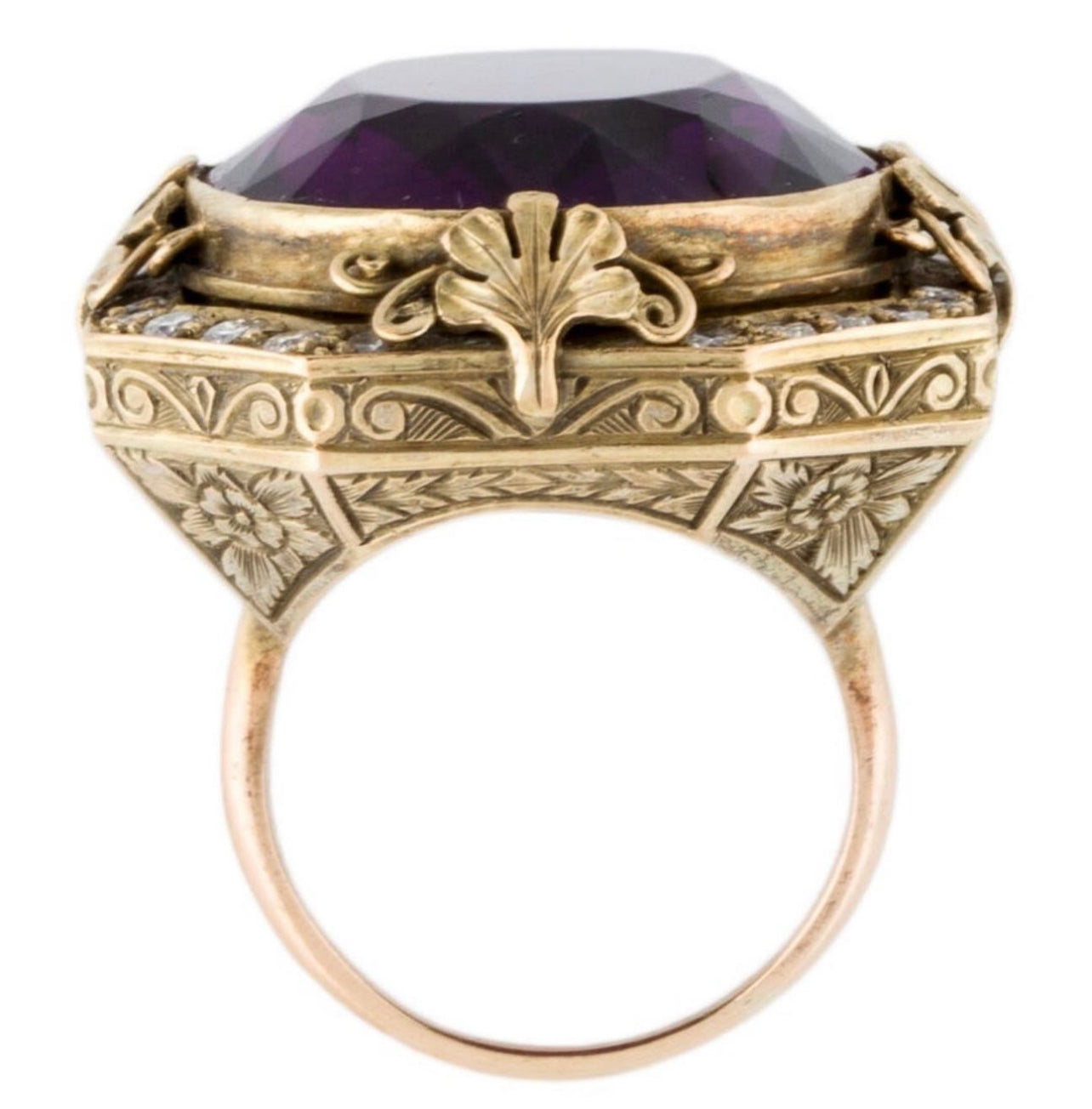 Gorgeous Vintage Amethyst and Diamond Ring - Premium  from All The Best Vintage - Just $4800! Shop now at All The Best Vintage