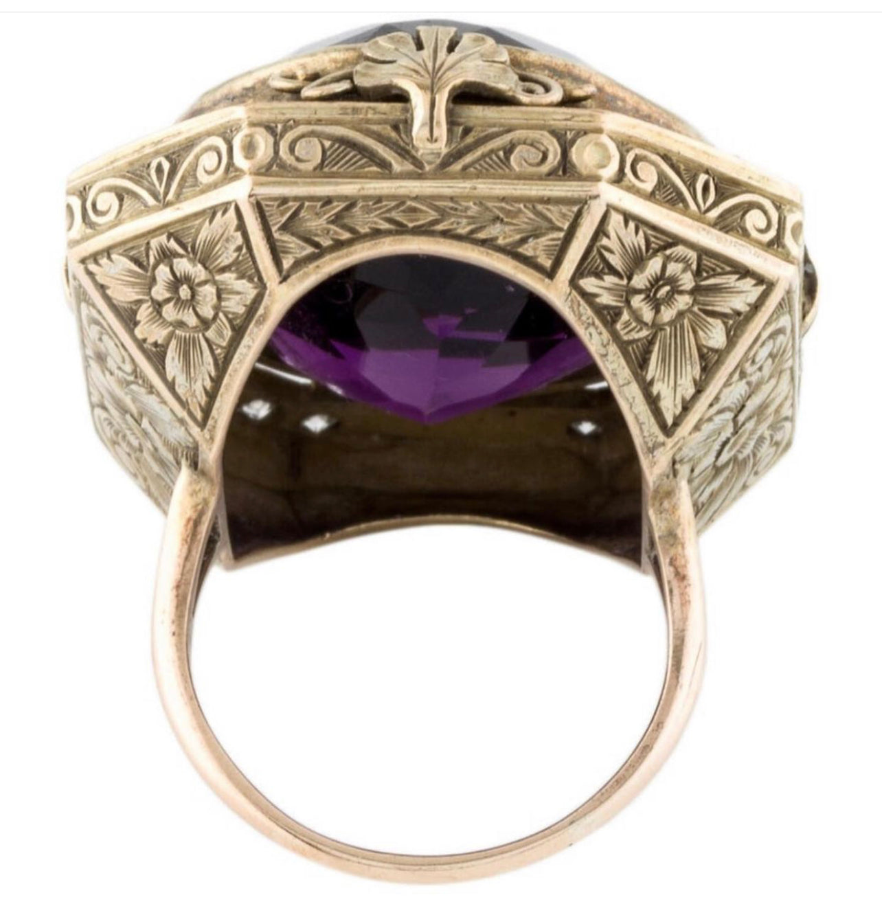 Gorgeous Vintage Amethyst and Diamond Ring - Premium  from All The Best Vintage - Just $4800! Shop now at All The Best Vintage