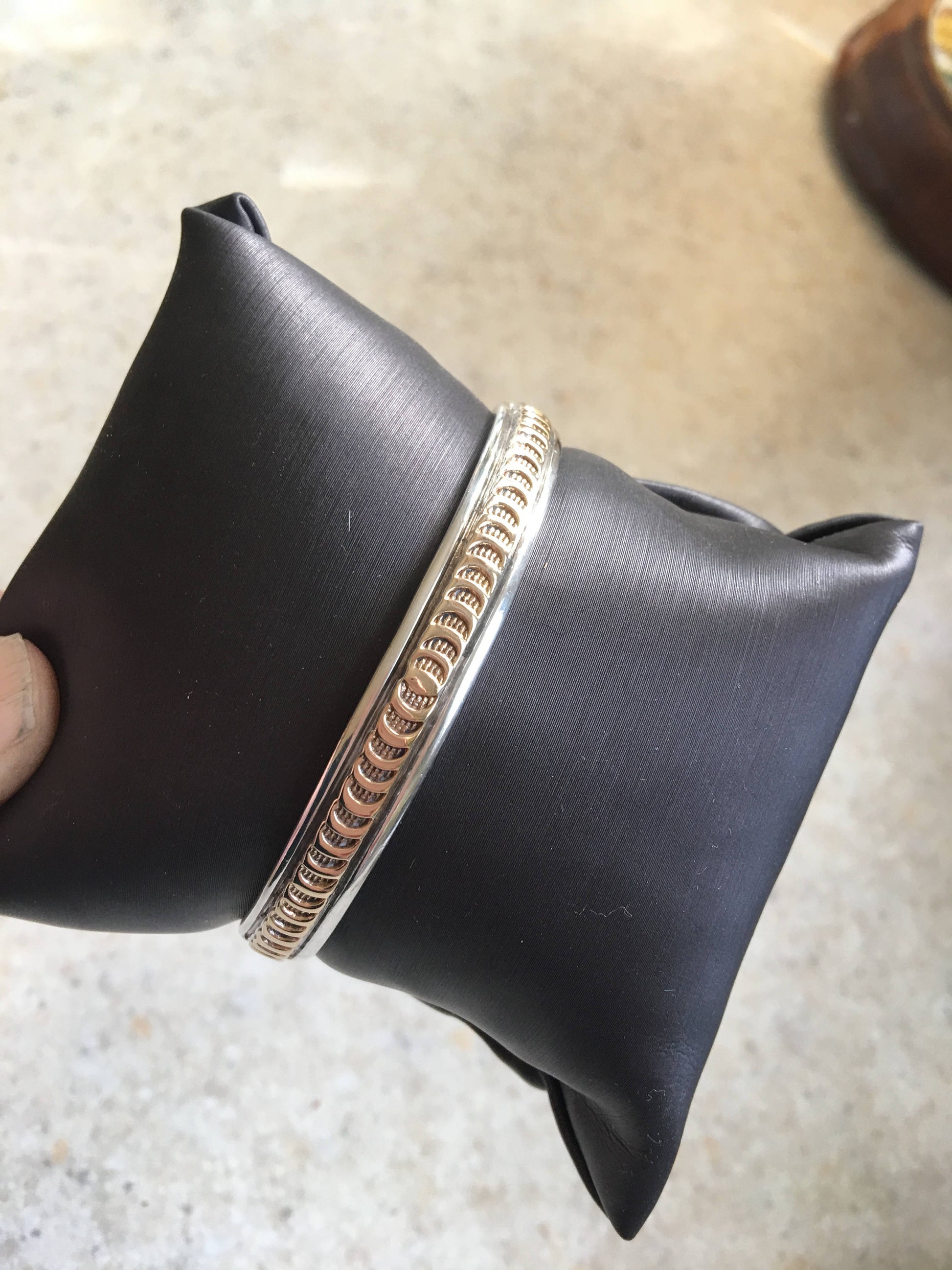 Navajo Victor Hicks Sterling and 14K Cuff Bracelet - Excellent Vintage Condition - Premium  from All The Best Vintage - Just $225! Shop now at All The Best Vintage