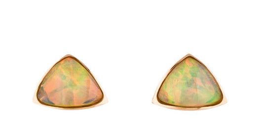 18K Opal Stud EARRINGS - Vintage - Premium  from All The Best Vintage - Just $1200! Shop now at All The Best Vintage