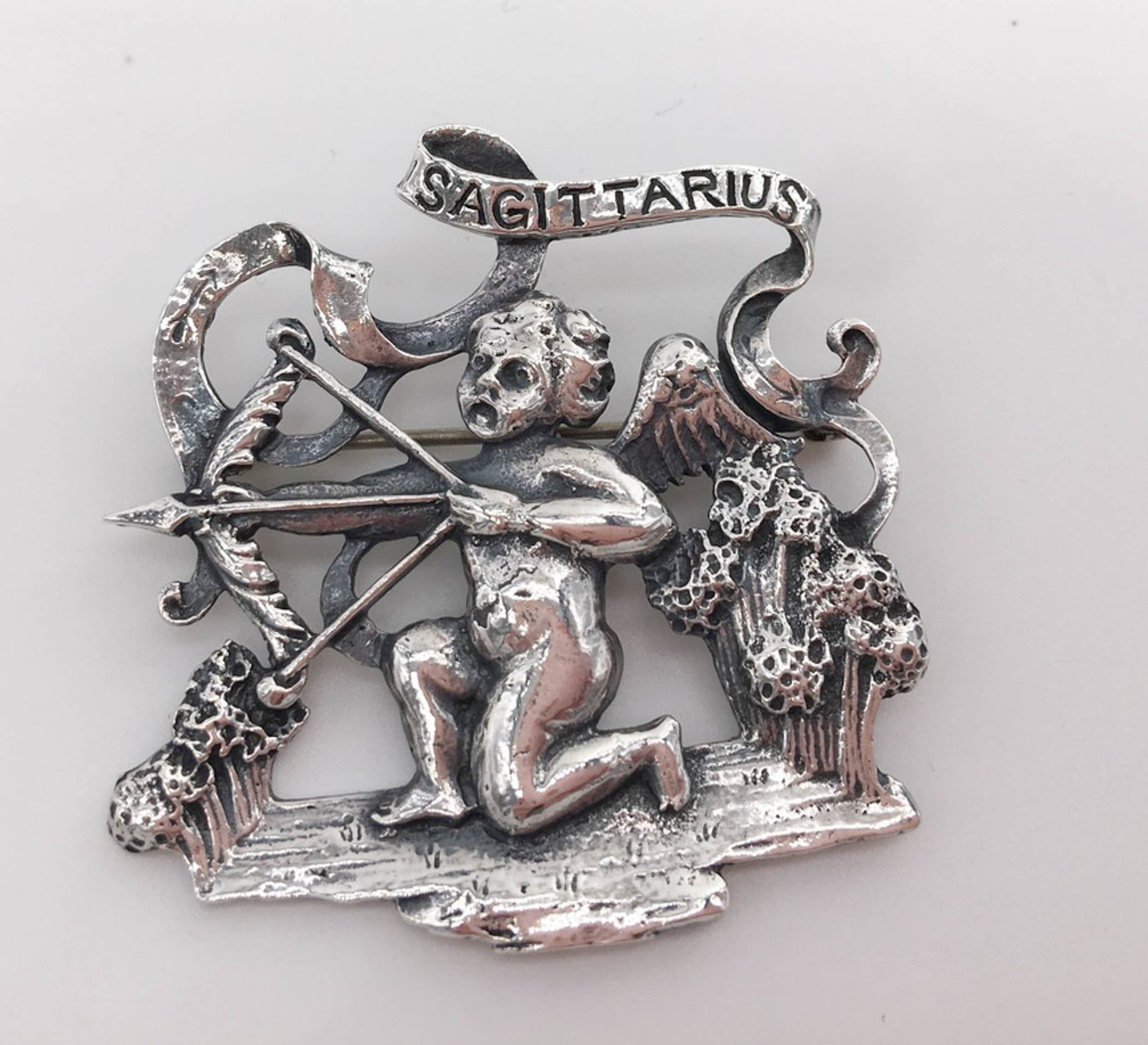 Cini Vintage Sterling Silver Sagittarius Pin Brooch - Premium  from All The Best Vintage - Just $70! Shop now at All The Best Vintage