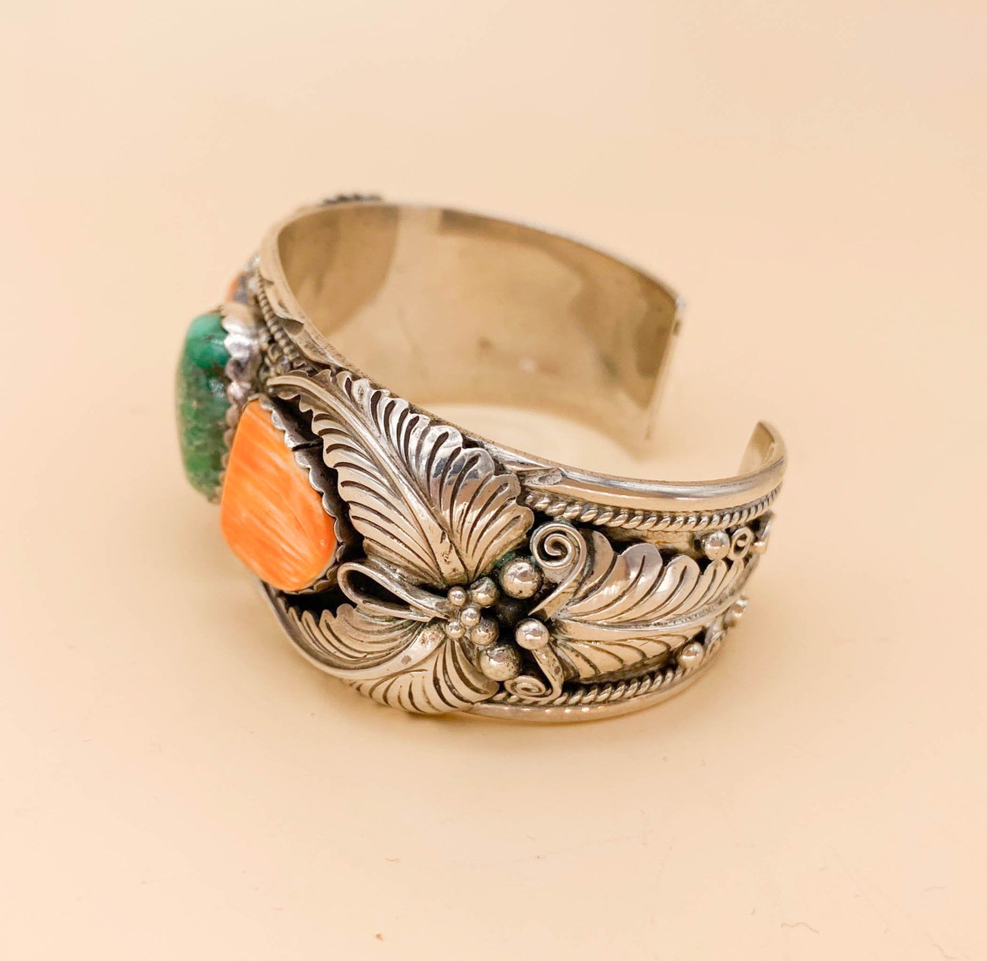 Vnrtage Derrick Gordon Turquoise & Spiney Oyster Sterling Cuff - Premium  from All The Best Vintage - Just $595! Shop now at All The Best Vintage