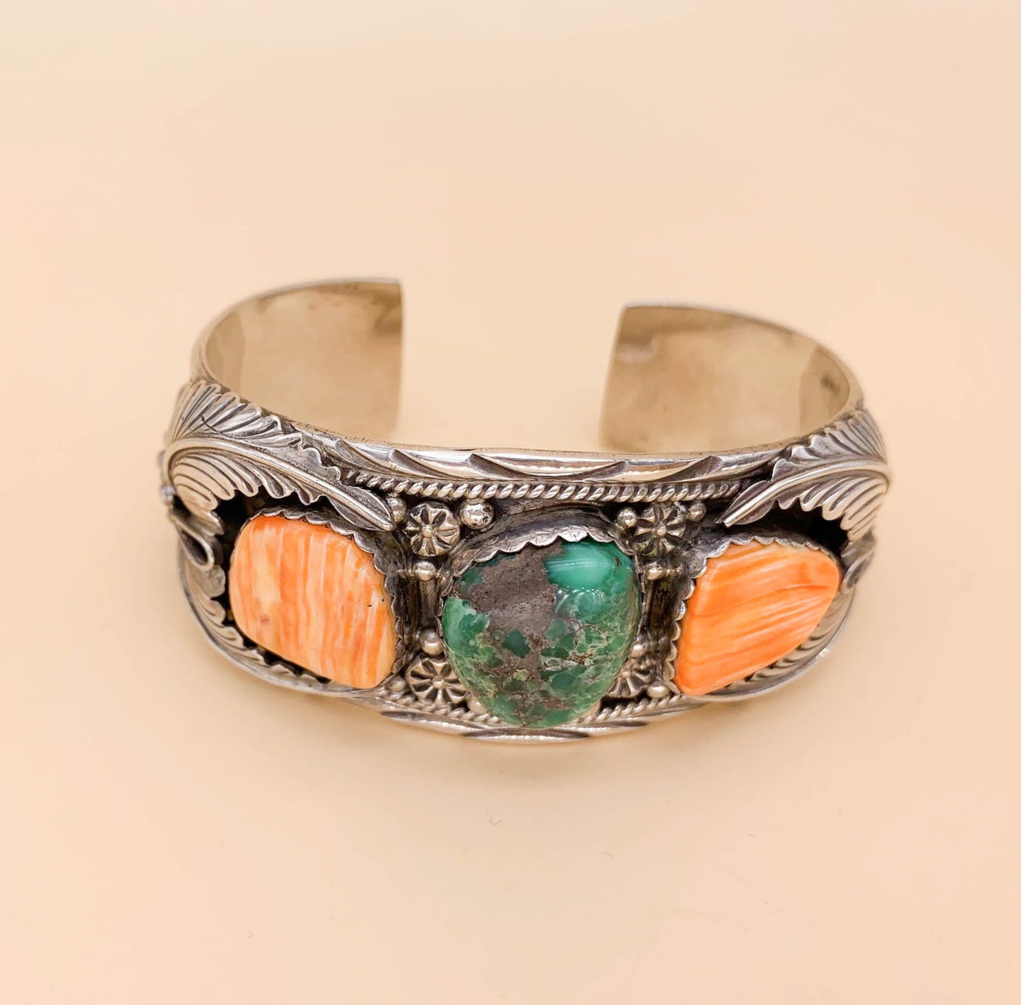 Vnrtage Derrick Gordon Turquoise & Spiney Oyster Sterling Cuff - Premium  from All The Best Vintage - Just $595! Shop now at All The Best Vintage