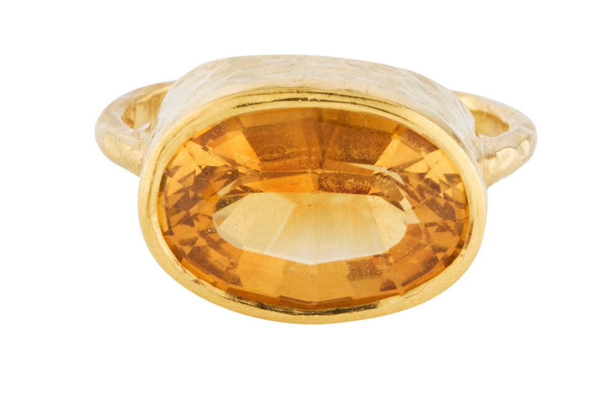 22K Gold Citrine Ring - Premium  from All The Best Vintage - Just $795! Shop now at All The Best Vintage